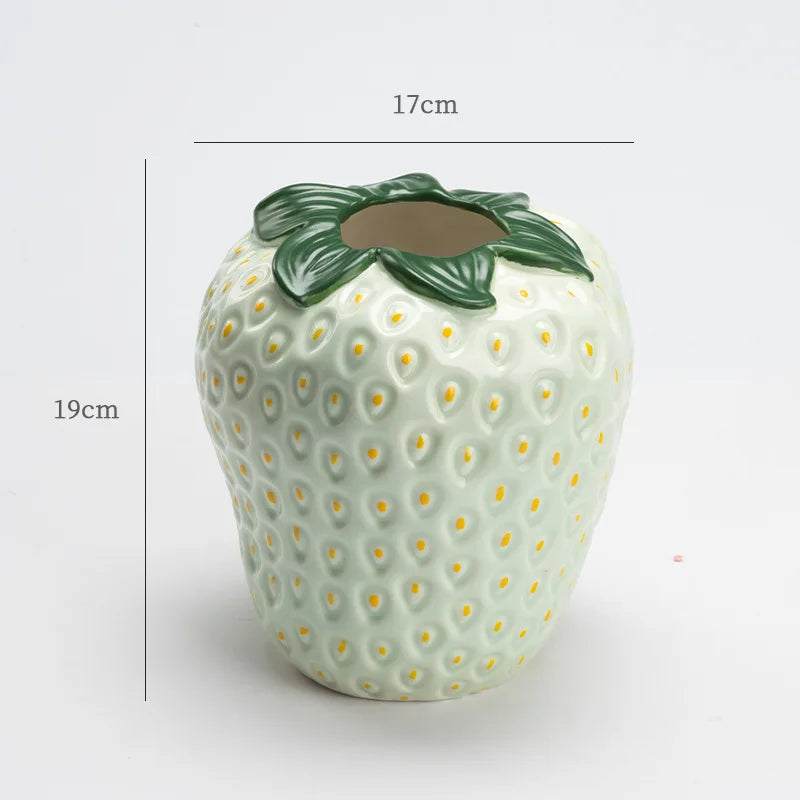 Large Strawberry Vase Ceramic